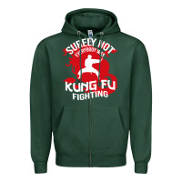 Sports Green surely not everybody was kung fu fighting Zipper Hoodie - artisFamous