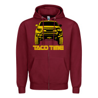 Burgundy taco time Zipper Hoodie - artisFamous