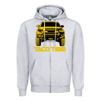 Heather Grey taco time Zipper Hoodie - artisFamous