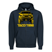 Navy taco time Zipper Hoodie - artisFamous