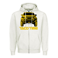Oatmeal Heather taco time Zipper Hoodie - artisFamous