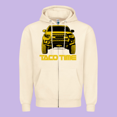 Taco Time Zipper Hoodie Designed By Artisfamous