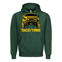 Sports Green taco time Zipper Hoodie - artisFamous