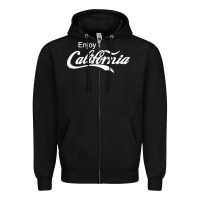 Black enjoy california Zipper Hoodie - artisFamous