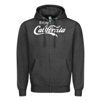 Charcoal Heather enjoy california Zipper Hoodie - artisFamous