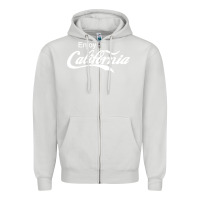 Dove Grey enjoy california Zipper Hoodie - artisFamous