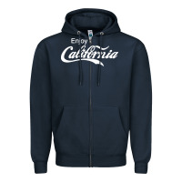 Navy enjoy california Zipper Hoodie - artisFamous