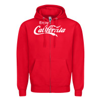 Red enjoy california Zipper Hoodie - artisFamous