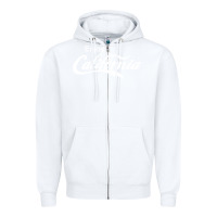 White enjoy california Zipper Hoodie - artisFamous