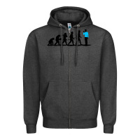 Charcoal Heather evolution spock Zipper Hoodie - artisFamous
