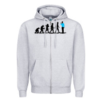 Heather Grey evolution spock Zipper Hoodie - artisFamous