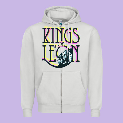 Kings Of Leon Zipper Hoodie Designed By Artisfamous