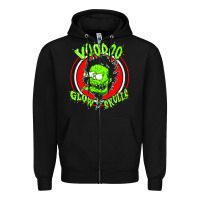 Black voodoo glow skulls Zipper Hoodie - artisFamous
