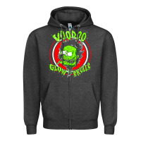 Charcoal Heather voodoo glow skulls Zipper Hoodie - artisFamous