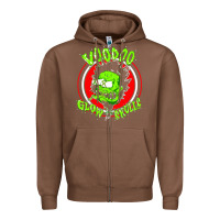 Chestnut voodoo glow skulls Zipper Hoodie - artisFamous