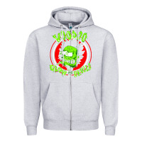 Heather Grey voodoo glow skulls Zipper Hoodie - artisFamous