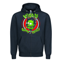 Navy voodoo glow skulls Zipper Hoodie - artisFamous