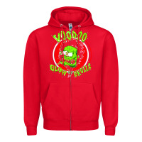 Red voodoo glow skulls Zipper Hoodie - artisFamous