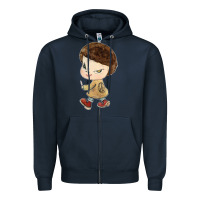 Navy Little Yoshitomo Knives Zipper Hoodie - artisFamous