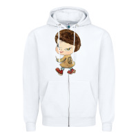 White Little Yoshitomo Knives Zipper Hoodie - artisFamous