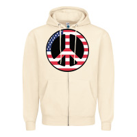 Sandshell United states peace symbol Zipper Hoodie - artisFamous