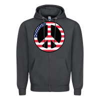 Smoke United states peace symbol Zipper Hoodie - artisFamous