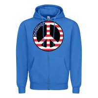 True Royal United states peace symbol Zipper Hoodie - artisFamous