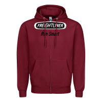 Burgundy freightliner run smart Zipper Hoodie - artisFamous