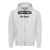 Dove Grey freightliner run smart Zipper Hoodie - artisFamous