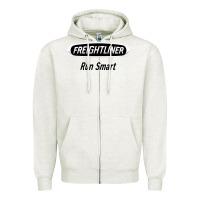 Oatmeal Heather freightliner run smart Zipper Hoodie - artisFamous