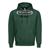 Sports Green freightliner run smart Zipper Hoodie - artisFamous