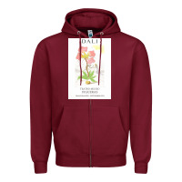 Burgundy DALI teatro museo figueras Zipper Hoodie - artisFamous
