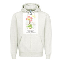 Oatmeal Heather DALI teatro museo figueras Zipper Hoodie - artisFamous