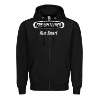 Black freightliner run smart Zipper Hoodie - artisFamous