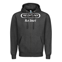 Charcoal Heather freightliner run smart Zipper Hoodie - artisFamous