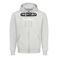 Dove Grey freightliner run smart Zipper Hoodie - artisFamous