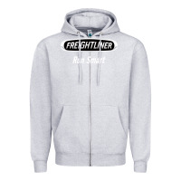 Heather Grey freightliner run smart Zipper Hoodie - artisFamous