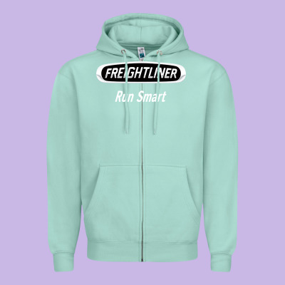Freightliner Run Smart Zipper Hoodie Designed By Artisfamous