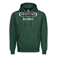 Sports Green freightliner run smart Zipper Hoodie - artisFamous