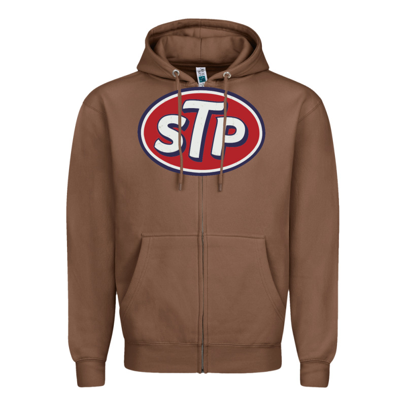 Stp Motor Oil Distressed Zipper Hoodie by artisFamous | Teevron