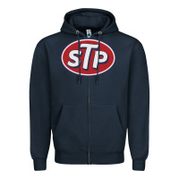 Navy stp motor oil distressed Zipper Hoodie - artisFamous