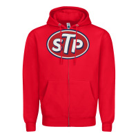 Red stp motor oil distressed Zipper Hoodie - artisFamous