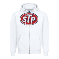White stp motor oil distressed Zipper Hoodie - artisFamous