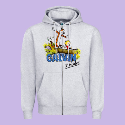 Calvin Hobbes Zipper Hoodie Designed By Artisfamous