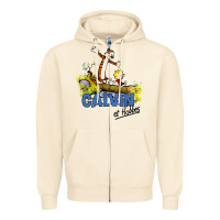Sandshell calvin hobbes Zipper Hoodie - artisFamous