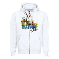 White calvin hobbes Zipper Hoodie - artisFamous