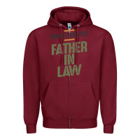 Burgundy World's Greatest Father-In-Law - Dad and Grandpa Zipper Hoodie - artisFamous