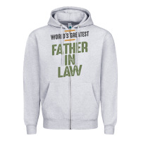 Heather Grey World's Greatest Father-In-Law - Dad and Grandpa Zipper Hoodie - artisFamous