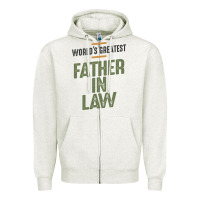 Oatmeal Heather World's Greatest Father-In-Law - Dad and Grandpa Zipper Hoodie - artisFamous
