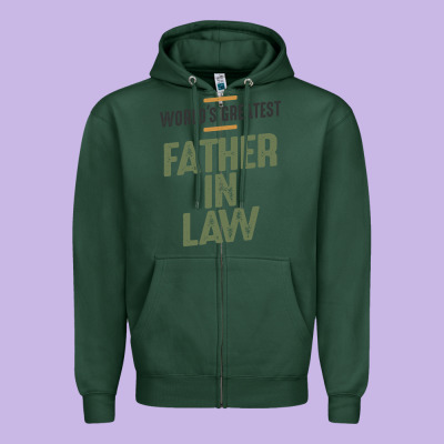World's Greatest Father-in-law - Dad And Grandpa Zipper Hoodie Designed By Artisfamous